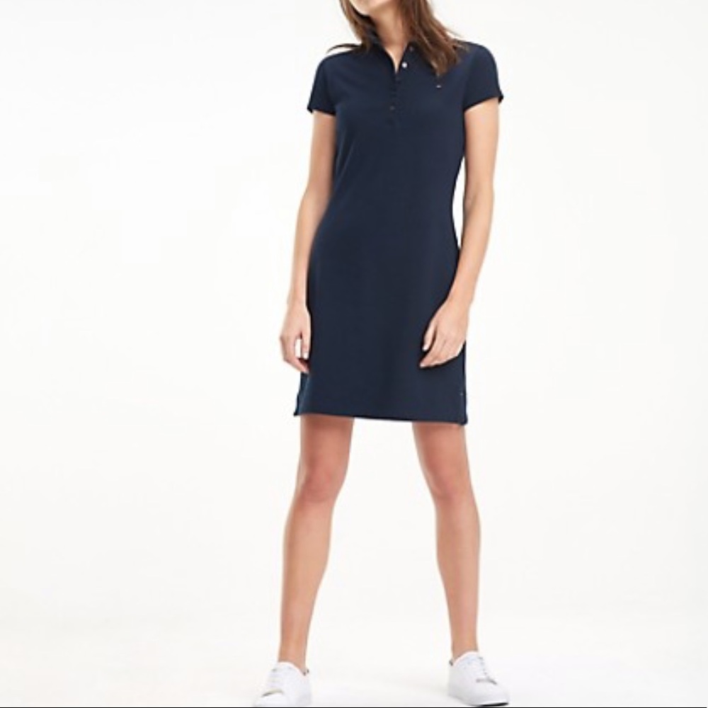 Tommy Hilfiger pique polo dress black